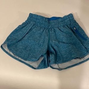 Tracker Low-Rise Lined Short 4” Heather Lux Multi Hawaiian Blue